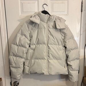Always Down Puffer Jacket *Tech Canvas, Bone, Size L